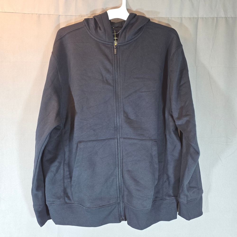 All in Motion Women Fleece Full-Zip Hoodie Black Large 041 03 5166 Sweatshirt